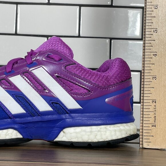 adidas Response Boost Techfit Womens Size 8 Running Shoes Blue Purple Sneaker - Picture 9 of 13